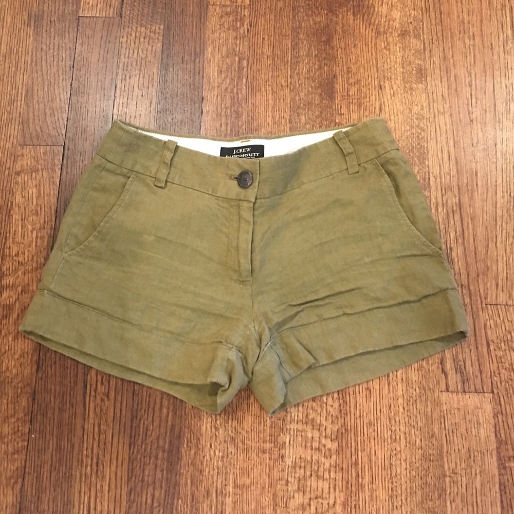 J Crew x Baird McNutt linen shorts